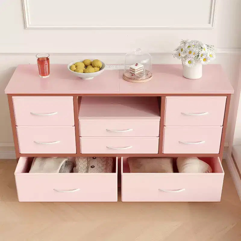 47.4-inch TV Stand with 8 Drawers, RGB Smart Light Strip, Dual Power Outlets, Suitable for Multiple Scenarios