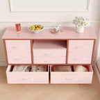 47.4-inch TV Stand with 8 Drawers, RGB Smart Light Strip, Dual Power Outlets, Suitable for Multiple Scenarios