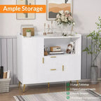 Aufbewahrungsschrank, Buffet-Schrank mit Regal, Kaffeebar mit 2 Schubladen und 2 Türen sowie offenem Stauraum