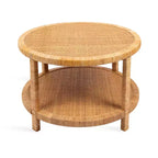 Rattan Round Coffee Table, 28x28x18, Natural