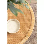 Rattan Round Coffee Table, 28x28x18, Natural