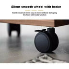 Adjustable Height C-Shaped Mobile Side Table with Wheels for Living Room Bedroom