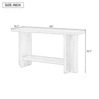 Konsolentische für den Eingangsbereich, großer Sofatisch hinter dem Sofa, Holzkonsolentische mit T-förmigen Designbeinen für Wohnzimmer, Flur