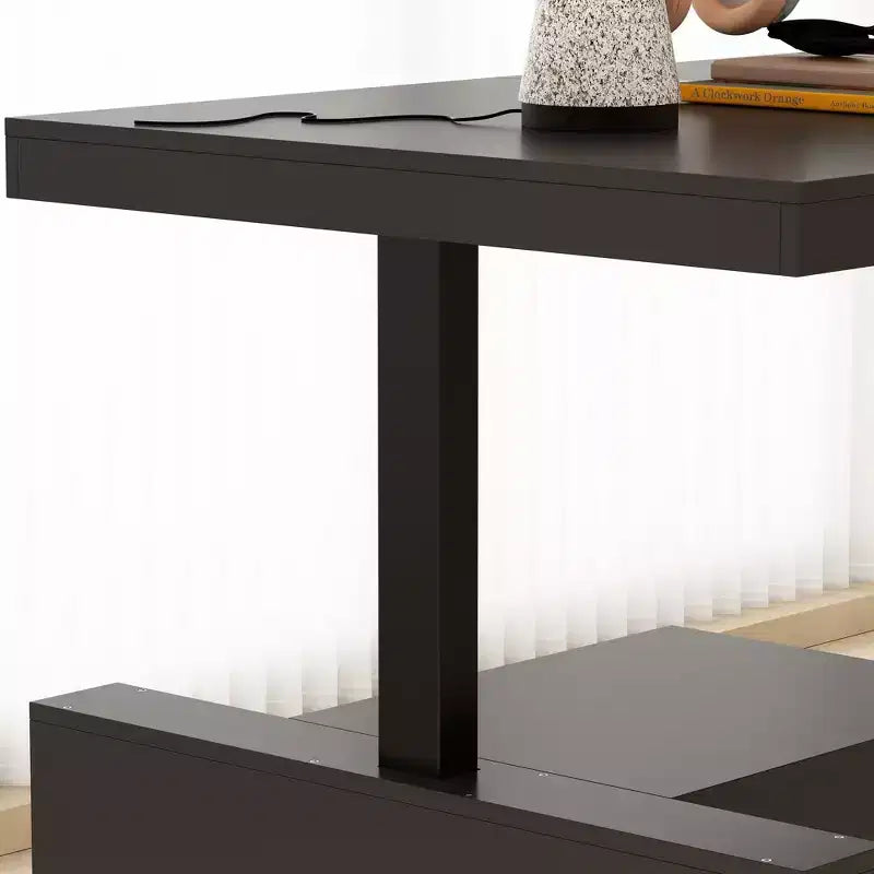 Height-Adjustable Computer Desk Office Desk Built-In Storage Cabinet & Drawer