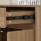 Height-Adjustable Computer Desk Office Desk Built-In Storage Cabinet & Drawer