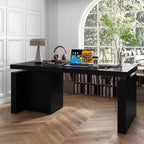 Height-Adjustable Computer Desk Office Desk Built-In Storage Cabinet & Drawer