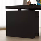 Height-Adjustable Computer Desk Office Desk Built-In Storage Cabinet & Drawer