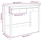 Desk Natural Wood Solid pine wood Medium Desk Rectangular
