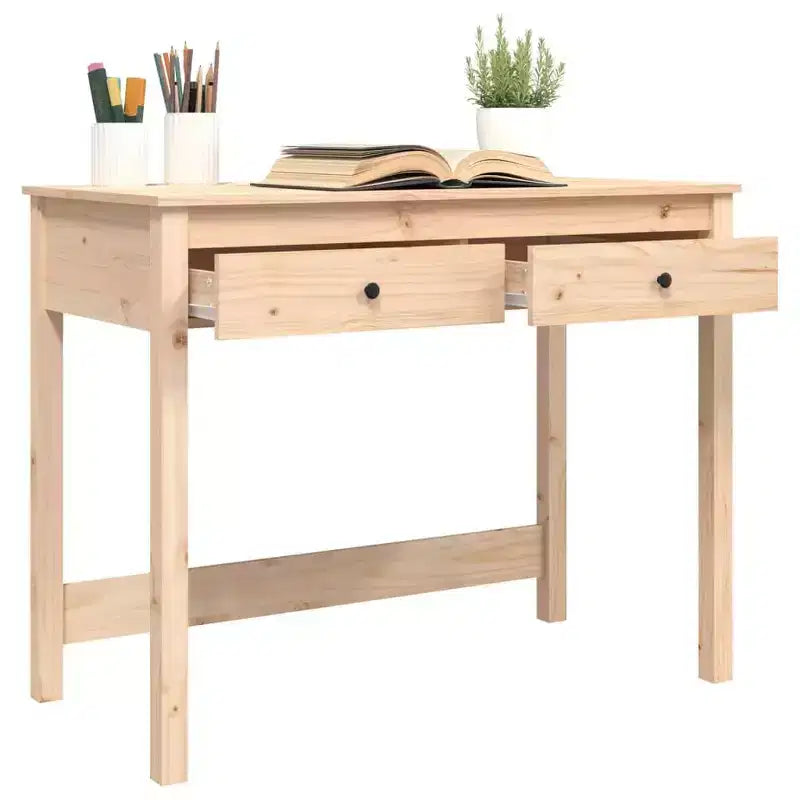 Desk Natural Wood Solid pine wood Medium Desk Rectangular