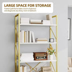 6 Tier Bookshelf Bookcase Open Storage Rack Shelves For Living Room/Home/Office, Simple Assembly