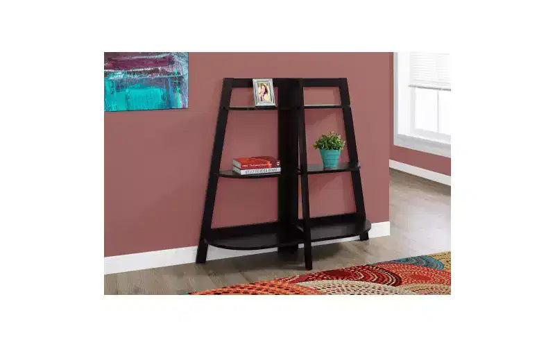 3-Tier Modern Ladder Bookshelves,Open Bookshelf,Wood Shelf Book Racks,Bookcases for Small Space,Living Room,Bedroom,Office