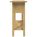 Console Table Brown Solid Waxed Pinewood 36.6 x 13.6 x 28.7 in