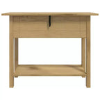 Console Table Brown Solid Waxed Pinewood 36.6 x 13.6 x 28.7 in