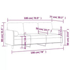 3-Seater Sofa with Throw Pillows Light Gray 70.9 Velvet