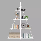 4 Shelf Bookshelf, Sailboat A-Shape Structure, Ladder Display Shelf, Classical Modern Bookshelf Book, For CDs/Books/Films