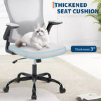 Premium Ergonomic High-Grey Mesh Office Chair - Adjustable Headrest & Reclining Backrest, 360 Swivel - Silent Casters, Skin-Friendly & Durable