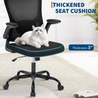 Premium Ergonomic High-Grey Mesh Office Chair - Adjustable Headrest & Reclining Backrest, 360 Swivel - Silent Casters, Skin-Friendly & Durable