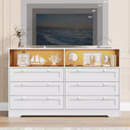 Holzkommode, 55 breit, 6 Schubladen, perfekt zur Organisation von Schlafzimmer, Wohnzimmer, Kleiderschrank und Flur