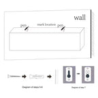 23.6 Maple+White Floating Shelf C invisible-bracket wood wall mount, perfect bathroom/bedroom/kitchen dcor or book/plant display, easy install.
