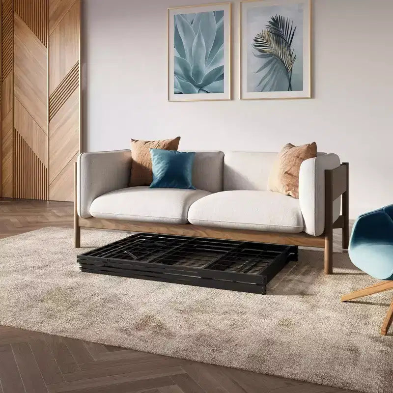 14 Metal Platform Bed Frame with No-Tool Assembly, Textured Anti-Slip Surface
